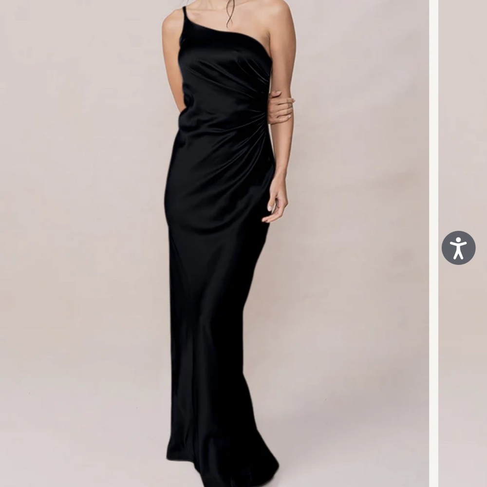 Revelry Jade Satin Dress